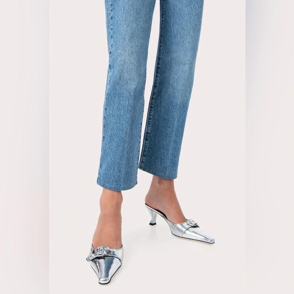 By Far silver Evelyn mules - Picture 2 of 10